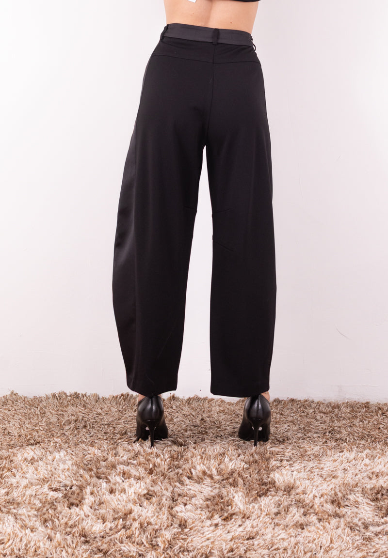 Pantaloni Ampi a Vita Alta Imperial | Gamba Larga Eleganti per Donna