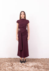 Imperial Abito Lungo AFSTKER – Scollo Asimmetrico & Stile Elegante