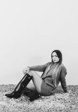 Completo Maglia Daisy Grigio | Coord Pull e Minigonna a Tubino HaveOne