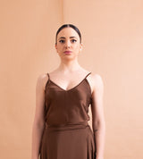 Canotta Haveone Marrone in Viscosa – Linea Essential e Taglio a Punta