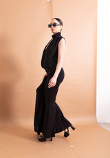 Pantaloni a Zampa Haveone Neri – Eleganza Silhouette Flare e Fit Sartoriale