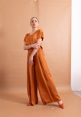 Pantalone Haveone Ruggine in Viscosa – Taglio Palazzo e Fit Fluido