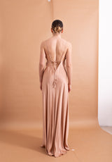 Abito Haveone Nude in Viscosa – Linea Sirena e Bretelline Sottili