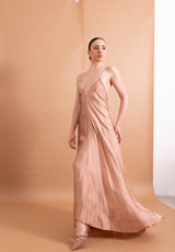 Abito Haveone Nude in Viscosa – Linea Sirena e Bretelline Sottili