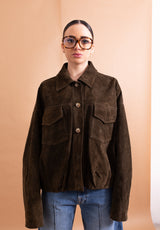 Giacca Vicolo in Crosta con Taschini – Stile Urban e Texture Vellutata