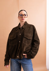 Giacca Vicolo in Crosta con Taschini – Stile Urban e Texture Vellutata