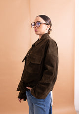 Giacca Vicolo in Crosta con Taschini – Stile Urban e Texture Vellutata