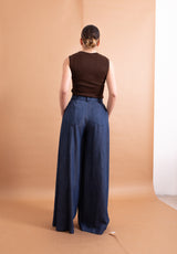 Pantaloni Palazzo Imperial – Vita Alta e Gamba Ampia per una Silhouette Slanciata