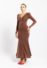Carica l&#39;immagine nel visualizzatore di Gallery, Abito midi Dress Tessa marrone Aniye By