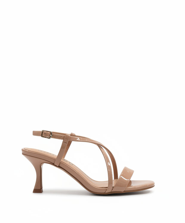 Sandalo Bibi Lou Zafiro – Tacco Sottile e Vernice Nude Glossy