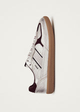 Sneakers ALOHAS Tb.490 Grain Shimmer Silver & Burgundy – Riflessi Argento e Accenti Vintage