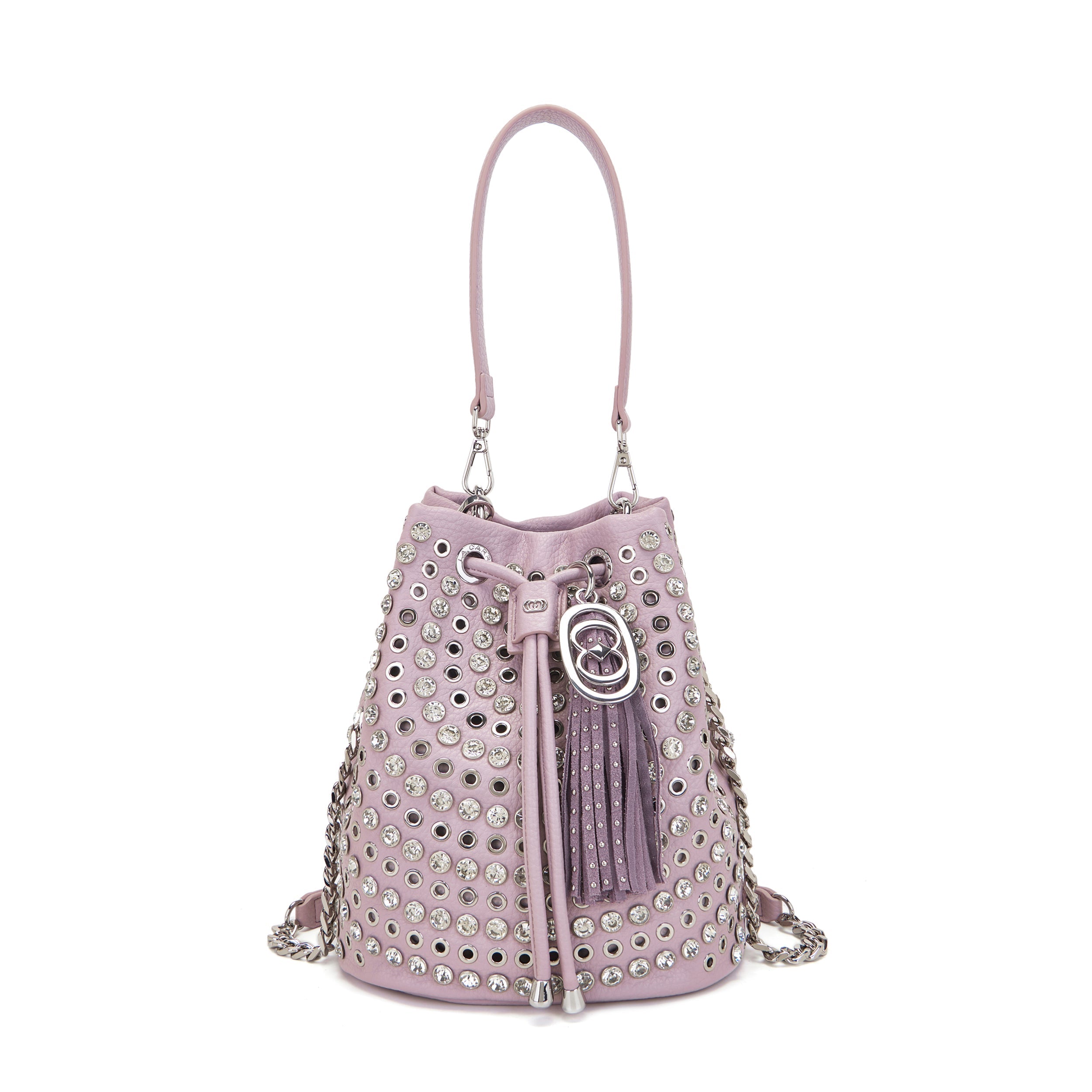 Secchiello La Carrie Andromeda Lavanda - Borsa Bijoux con Strass | Peccatidistile