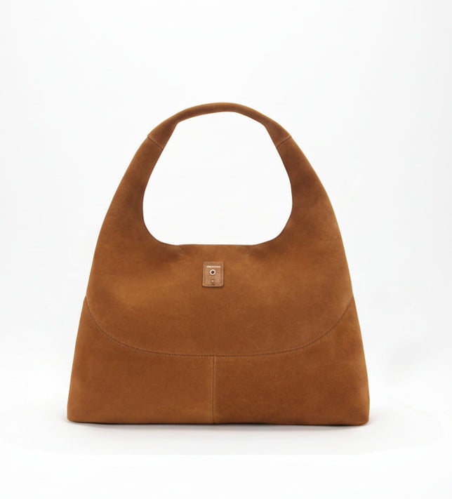 Borsa a Spalla Norae Viktoria in Camoscio Tobacco – Morbidezza e Design Armonioso