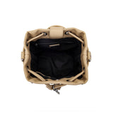 Secchiello La Carrie Andromeda Beige e Strass - Borsa in Pelle Martellata | Peccatidistile