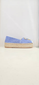 Espadrilles denim con accessorio prezioso Fiorina