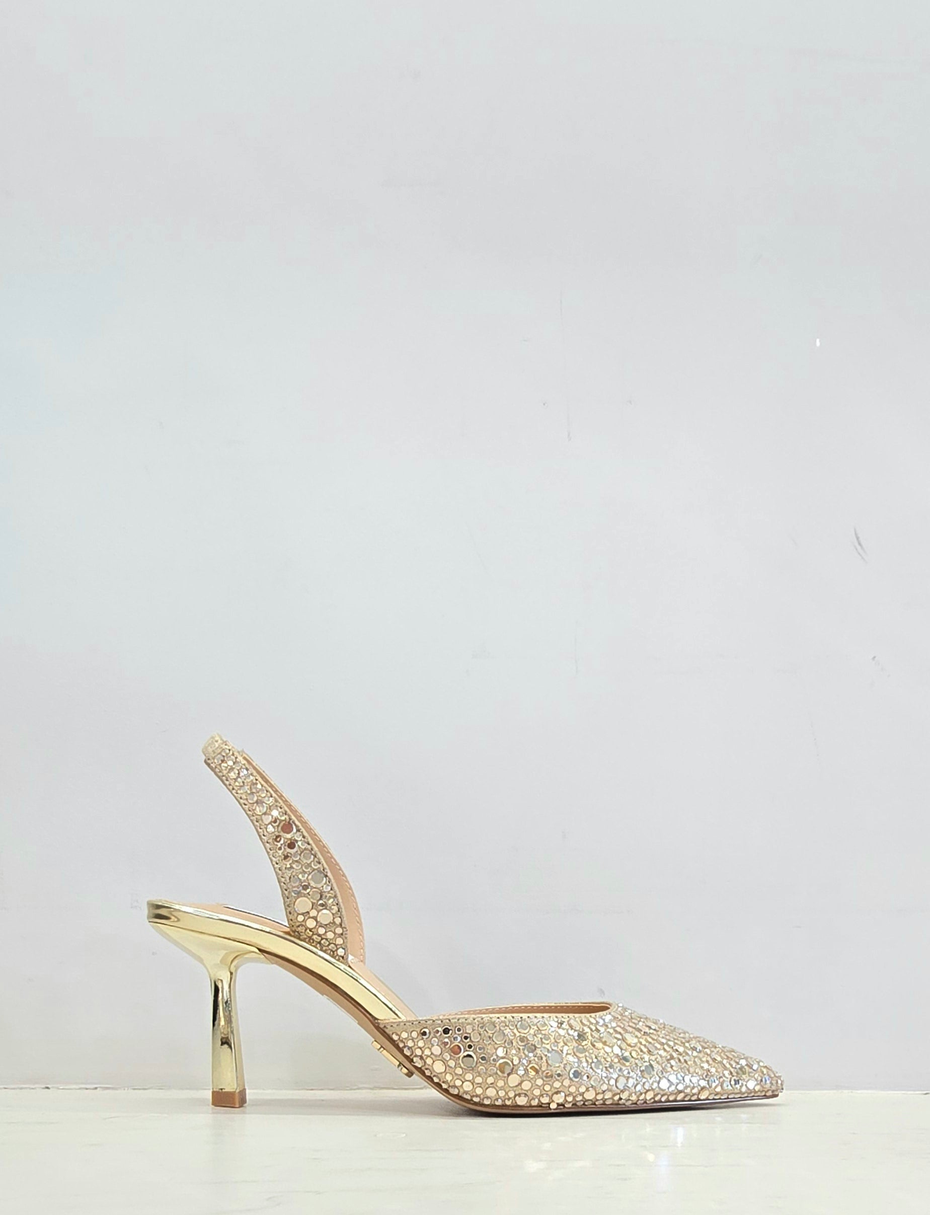 Décolleté oro con strass Steve Madden