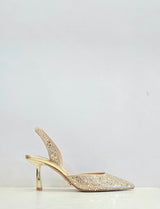 Décolleté oro con strass Steve Madden