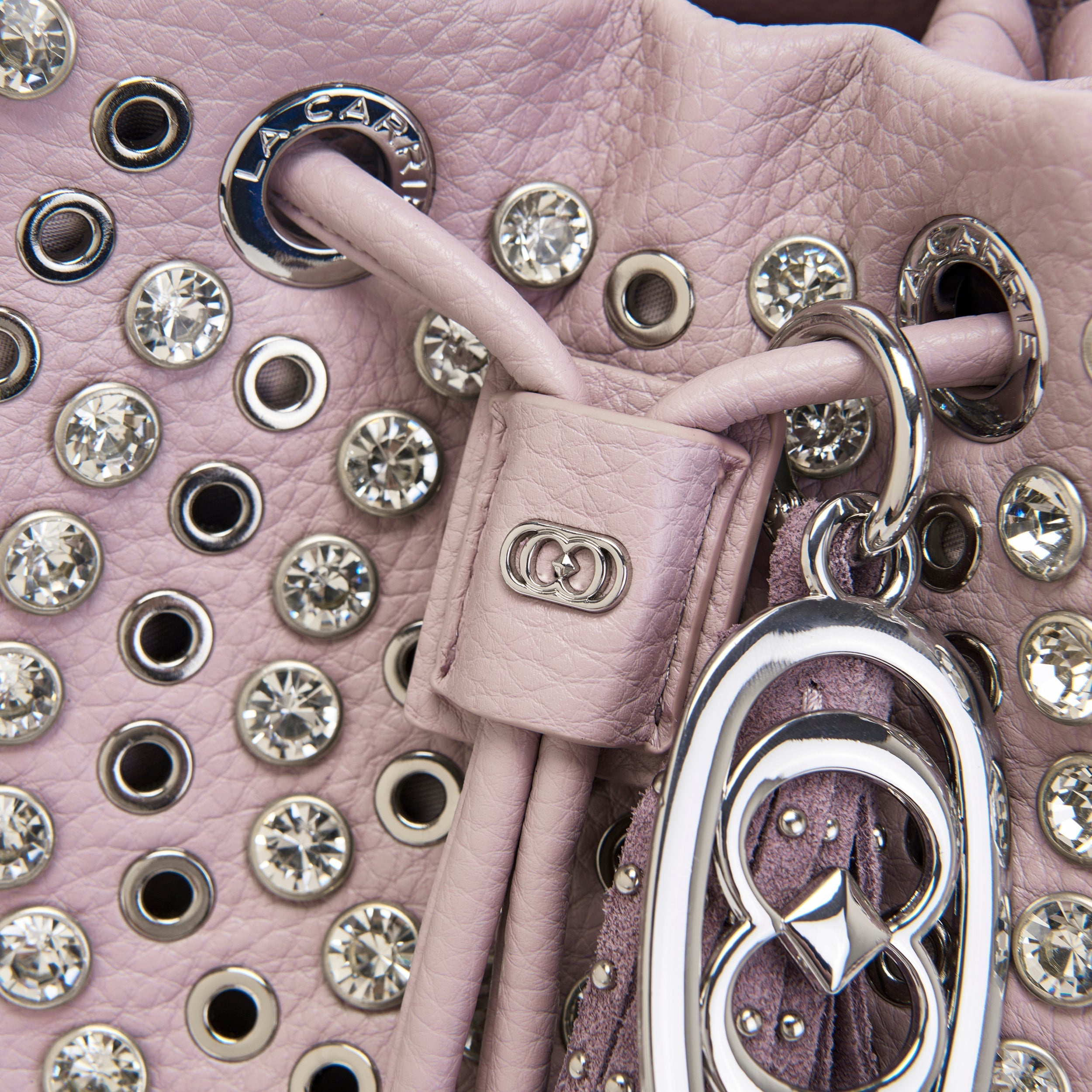 Secchiello La Carrie Andromeda Lavanda - Borsa Bijoux con Strass | Peccatidistile