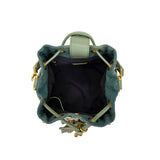 Secchiello La Carrie Andromeda Denim Verde - Borsa Jeans e Strass | Peccatidistile