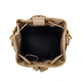 Secchiello La Carrie Plissé Beige – Praticità Chic con Doppia Portabilità