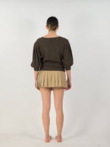 Minigonna/Short a pieghe beige Eleh