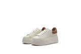 Ash Sneakers Moby Beige e Cuoio - Sneaker Platform Pelle e Camoscio | Peccatidistile