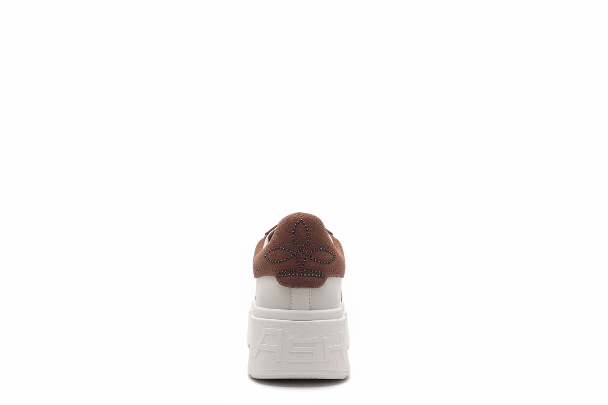Ash Sneakers Moby Beige e Cuoio - Sneaker Platform Pelle e Camoscio | Peccatidistile