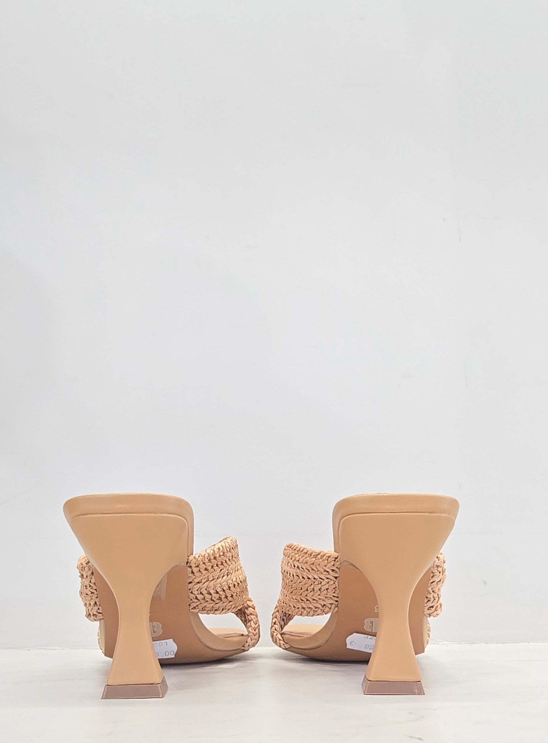 Sabot in rafia beige, con nodo sulla tomaia Bibi Lou
