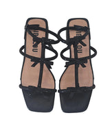 Sandali Gioiello Bibi Lou Poline Nero – Pelle e Strass con Fiocchi Intrecciati e Tacco 3 cm