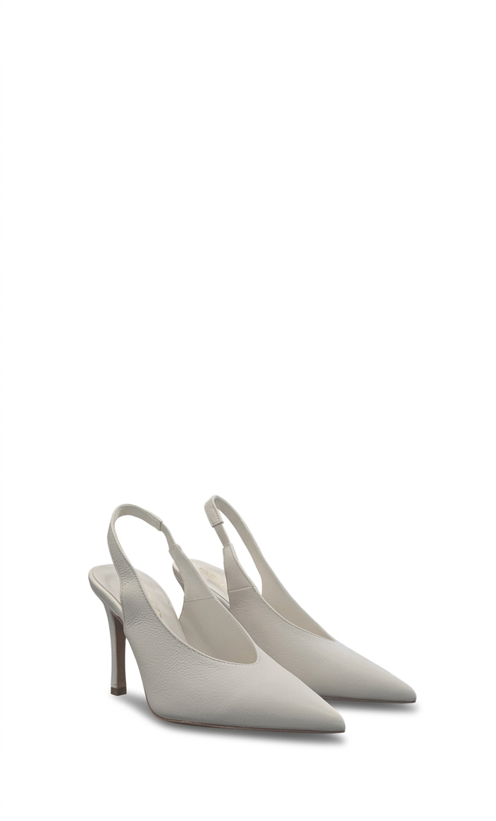 Décolleté Bianca Di Chanel Nappa Bianca – Slingback Raffinata Made in Italy