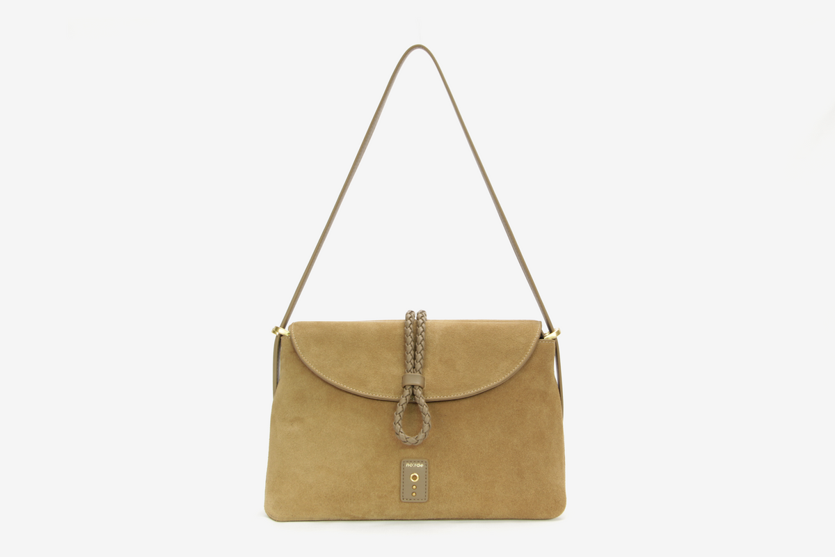 Borsa a Spalla Norae Baudelaire in Camoscio Woods – Eleganza Morbida e Stile Autentico