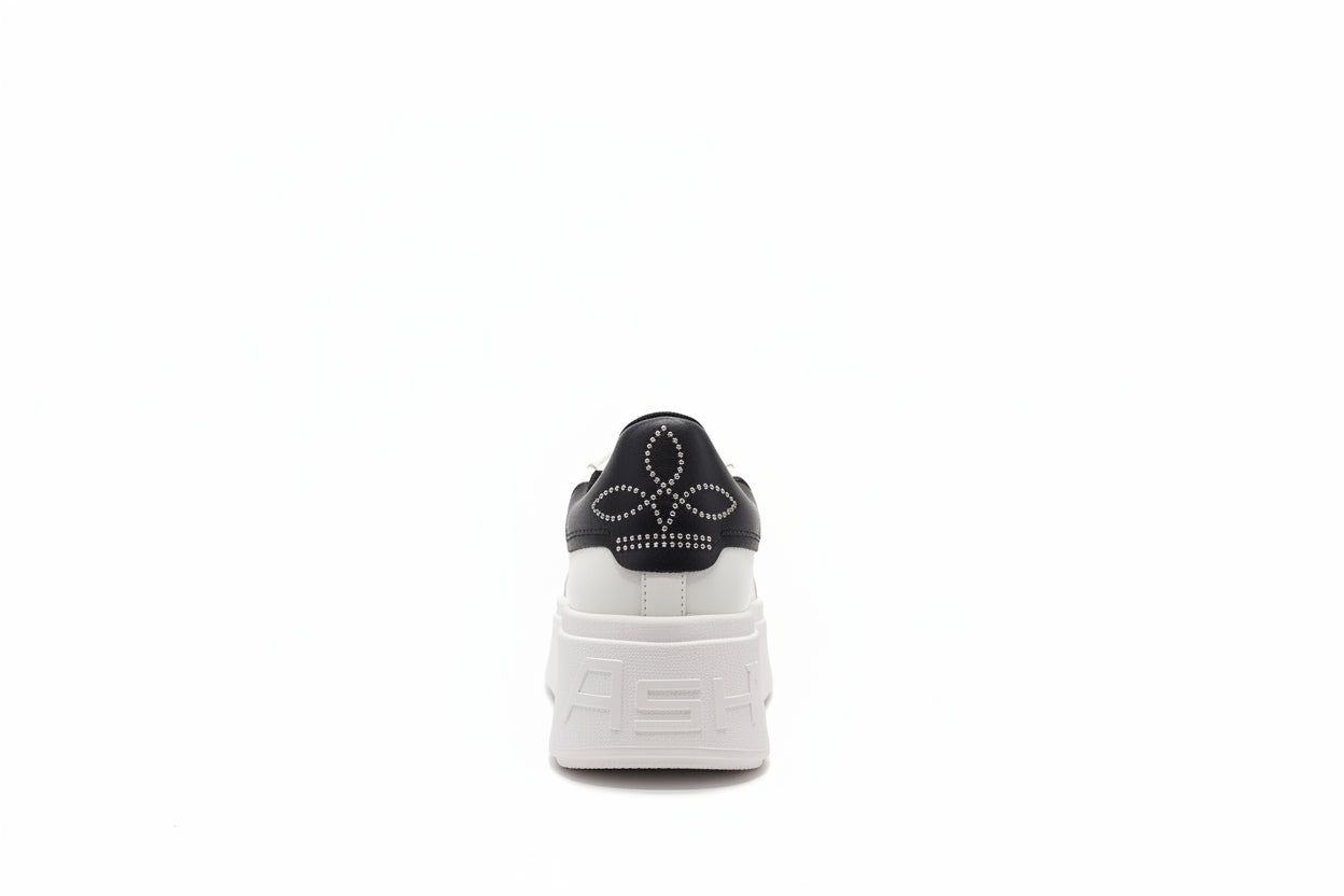 Ash Sneakers Moby Bianca e Nera - Sneaker Platform Pelle | Peccatidistile