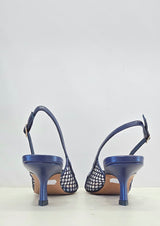 Scarpa con tacco blu a rete Bibi Lou
