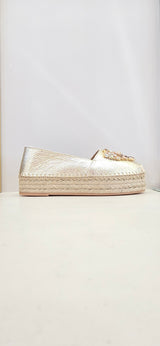 Espadrilles oro con accessorio prezioso Fiorina