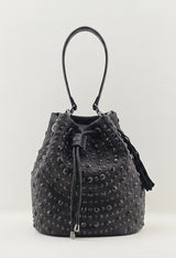 Borsa Secchiello La Carrie Andromeda in Ecopelle TPU – Borsa a Spalla con Borchie e Strass (Copia)