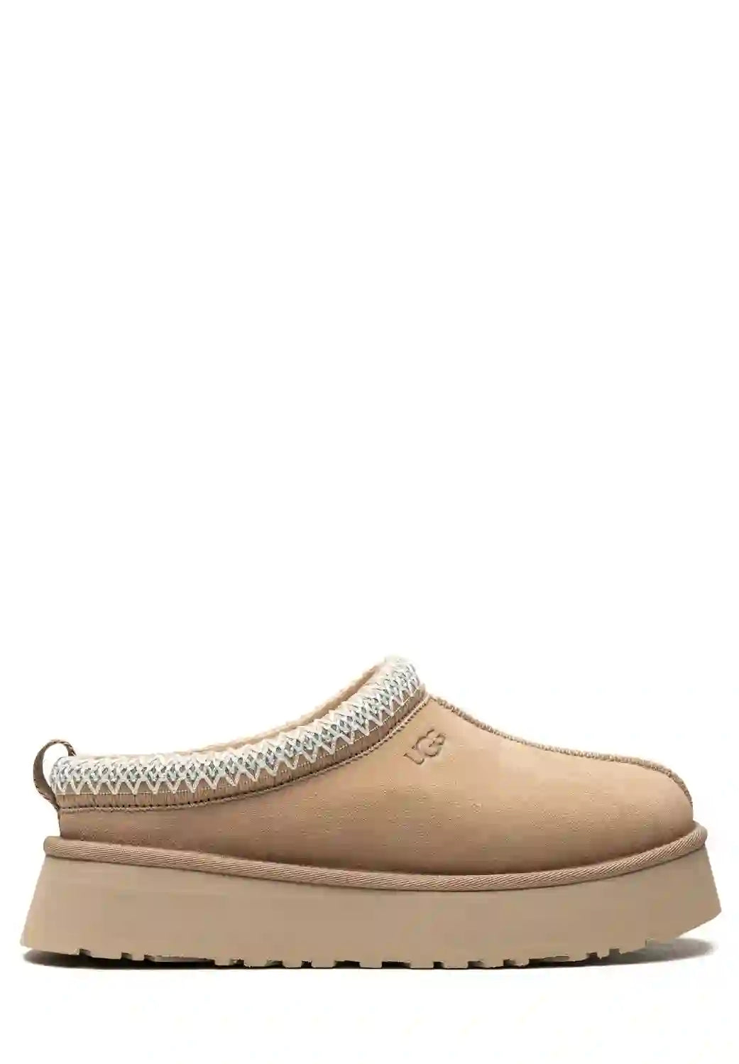 Ciabatta UGG® Tazz Sand – Platform 4,4 cm in Camoscio