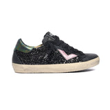 4B12 Suprime D329 – Sneaker Donna in Glitter & Tessuto