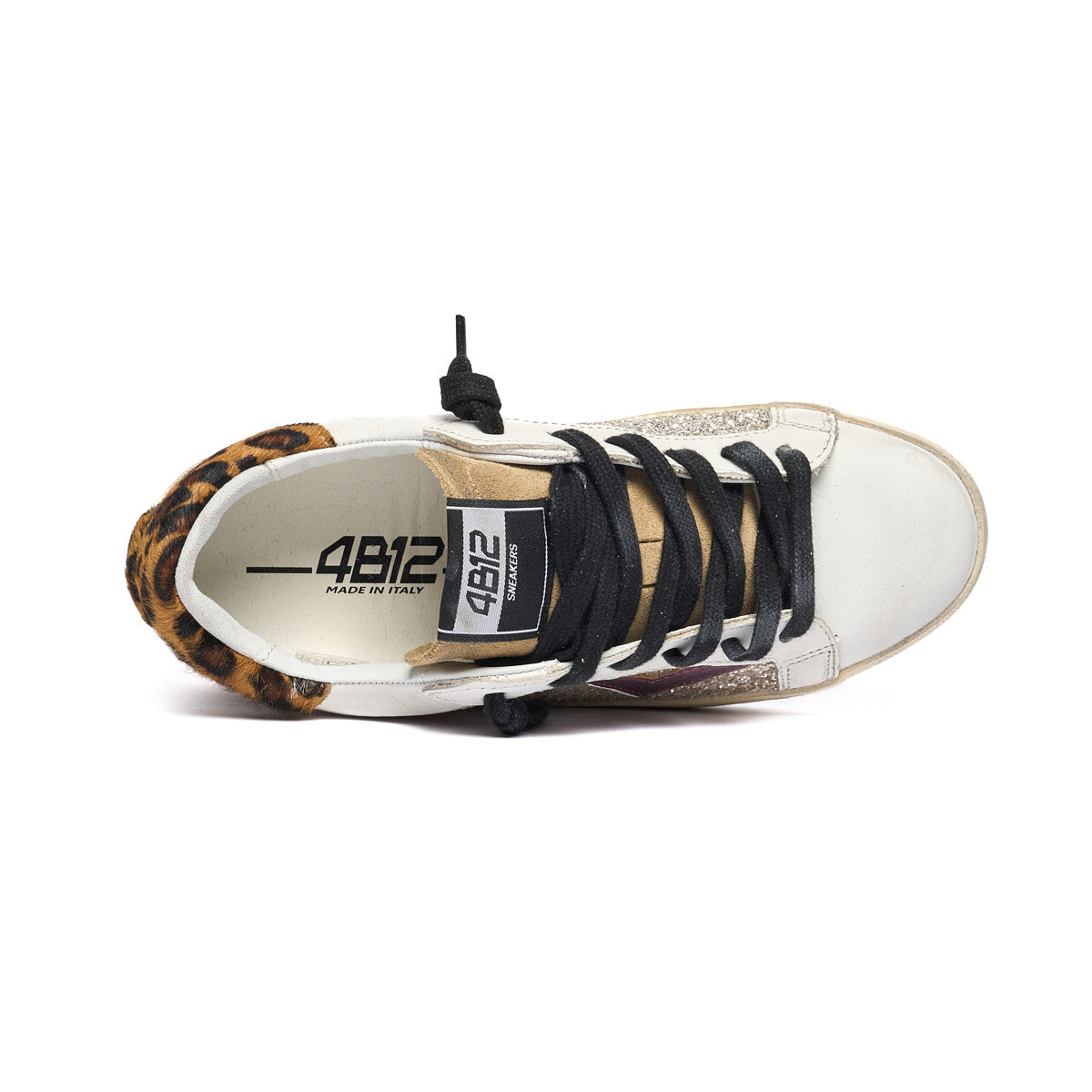 4B12 Suprime D329 – Sneaker Donna in Pelle & Tessuto