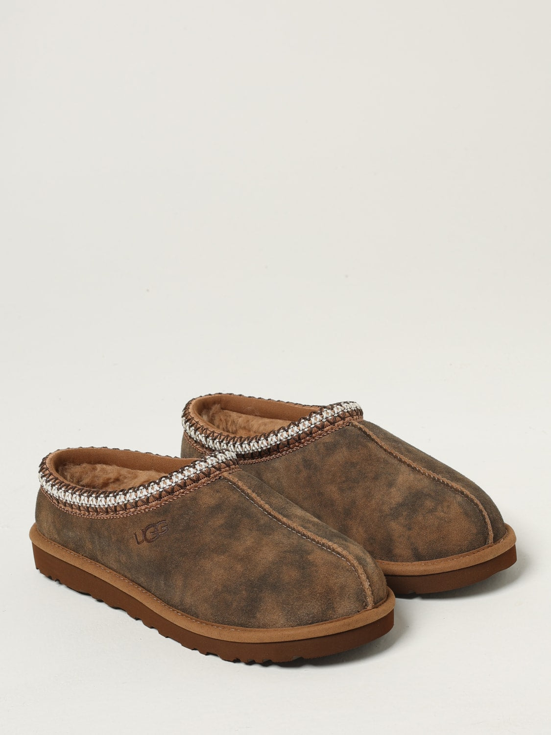 Sabot UGG Tasman Baxter Uomo in Camoscio Used Marrone | Shearling