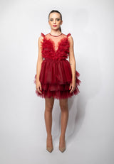 Abito Bustier Gabrie Bordeaux Aniye By