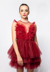Abito Bustier Gabrie Bordeaux Aniye By