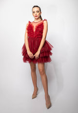Abito Bustier Gabrie Bordeaux Aniye By
