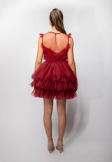 Abito Bustier Gabrie Bordeaux Aniye By