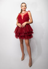 Abito Bustier Gabrie Bordeaux Aniye By