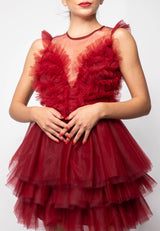 Abito Bustier Gabrie Bordeaux Aniye By