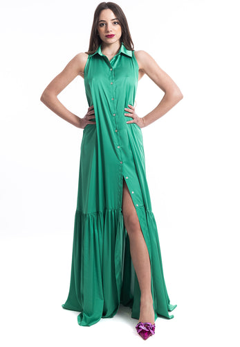 Chemisier lungo Eda verde Aniye By
