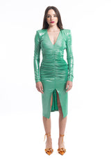 Tubino Midi Dress Terry Verde Aniye By