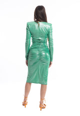 Tubino Midi Dress Terry Verde Aniye By