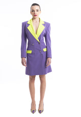 Abito giacca viola e verde Gaelle paris