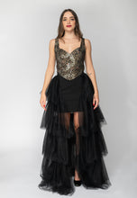 Load image into Gallery viewer, Tubino in stampa con tulle Gaelle Paris